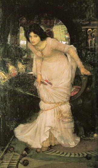 John William Waterhouse The Lady of Shalott Looking at Lancelot oil painting picture